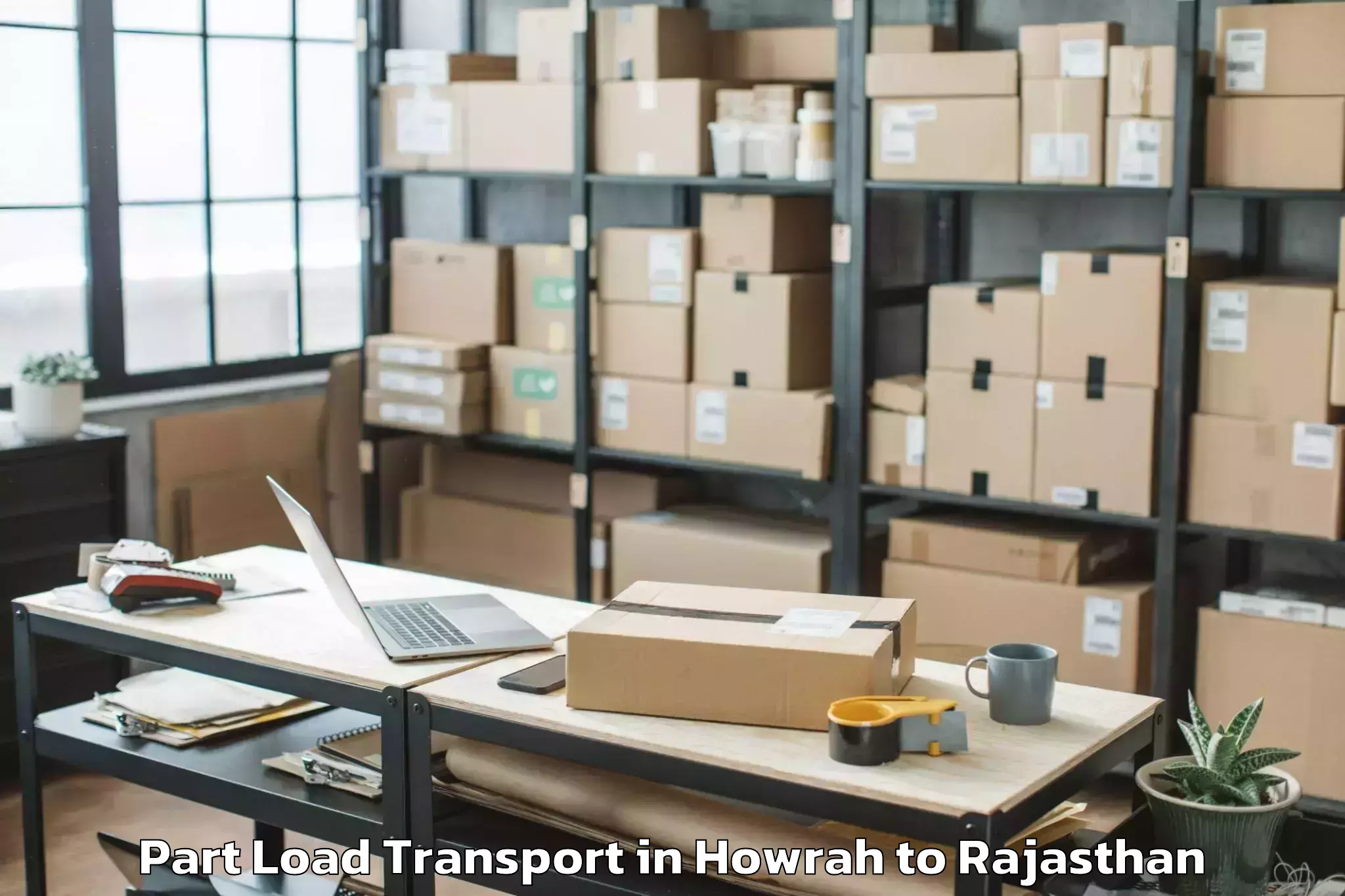 Book Howrah to Mavli Part Load Transport Online